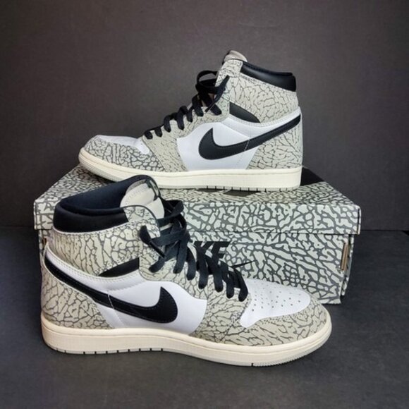 Nike Mens Air Jordan 1 DZ5485-052 White Basketball Shoes Sneakers Size 8.5 main image 8